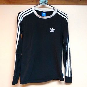 adidas long sleeve black cotton tee